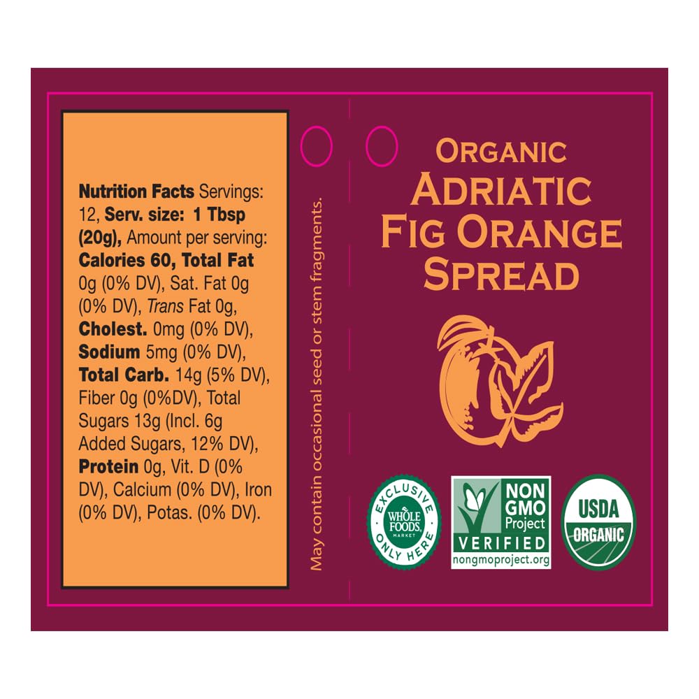 Dalmatia Imports, Organic Fig And Orange Spread, 8.5 Ounce