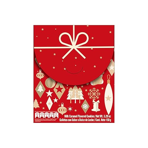 Dux Holiday Milk Caramel Flavored Christmas Cookies, Festive Gift Box, 5.3 oz
