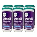 Zogics Antibacterial Disinfecting Wipes, 75-Count Canister (Case of 6 Canisters), Alcohol-Free Multi-Surface Wipes
