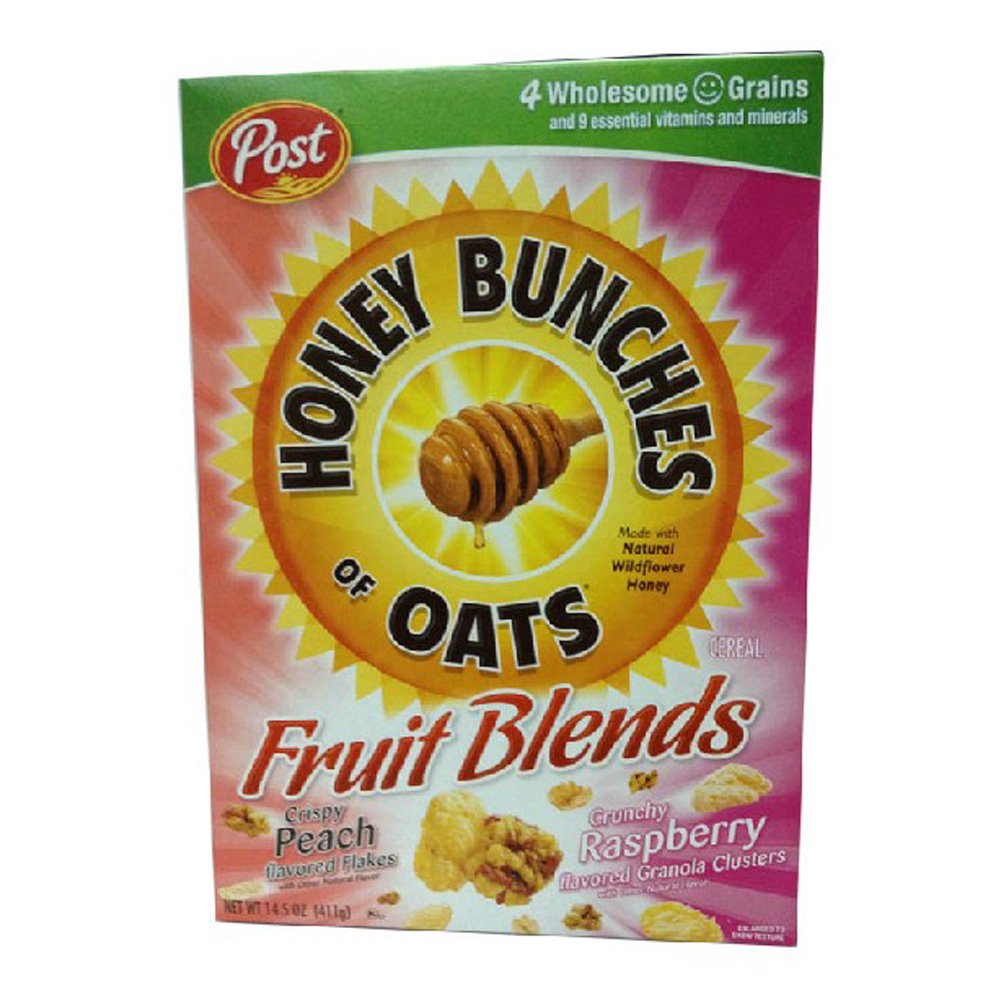 Honey Bunches of Oats, Peach Raspberry, 14.5-Ounce (Pack of 4)
