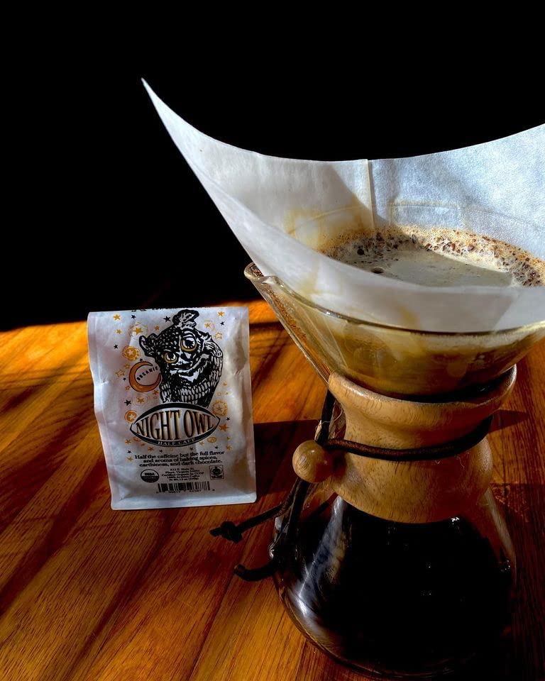 Red Rooster Coffee, Organic Night Owl Half-Caff Coffee - Medium Roast Whole Bean - Notes of Cocoa Nib & Baking Spice - 2LB- USDA Organic, Fair Trade