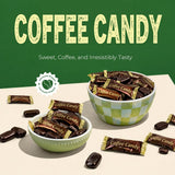 Dark Coffee Candy, Rich and Creamy Gourmet Hard Candy, Authentic Brazilian Coffee Flavor, Individually Wrapped, Resealable Bag, The Snackery (Coffee,1