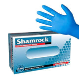 Shamrock Nitrile Disposable Gloves Blue - 5 mil, Powder-Free, Latex-Free, Rubber Cleaning Glove, Food Grade, Salon Use, Large, 80113