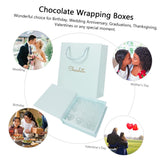 Mobestech 1pc Heart Shaped Chocolate Box Bag Elegant Compartment Design for Parties Weddings and Valentine's Day and Materials