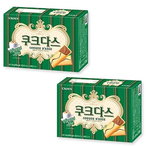 Crown Couque D'asse Classic Cookie Biscuit - 2 Packs (Coffee)