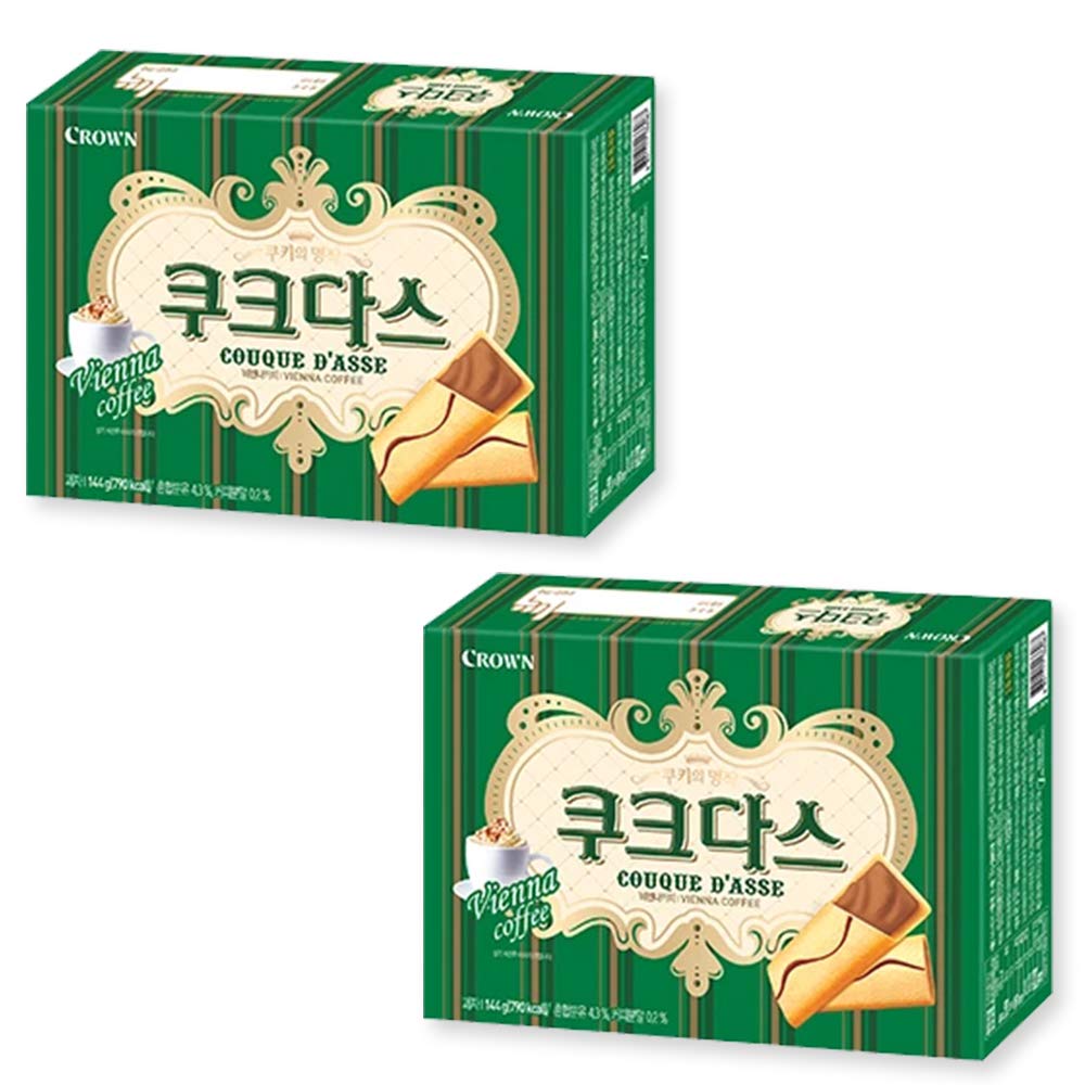 Crown Couque D'asse Classic Cookie Biscuit - 2 Packs (Coffee)