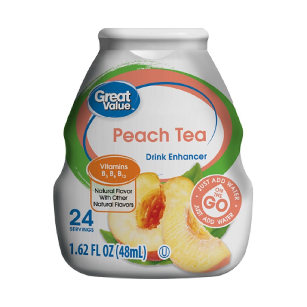 Pack of 7 - Great Value Drink Enhancer, Peach Tea, 1.62 fl oz