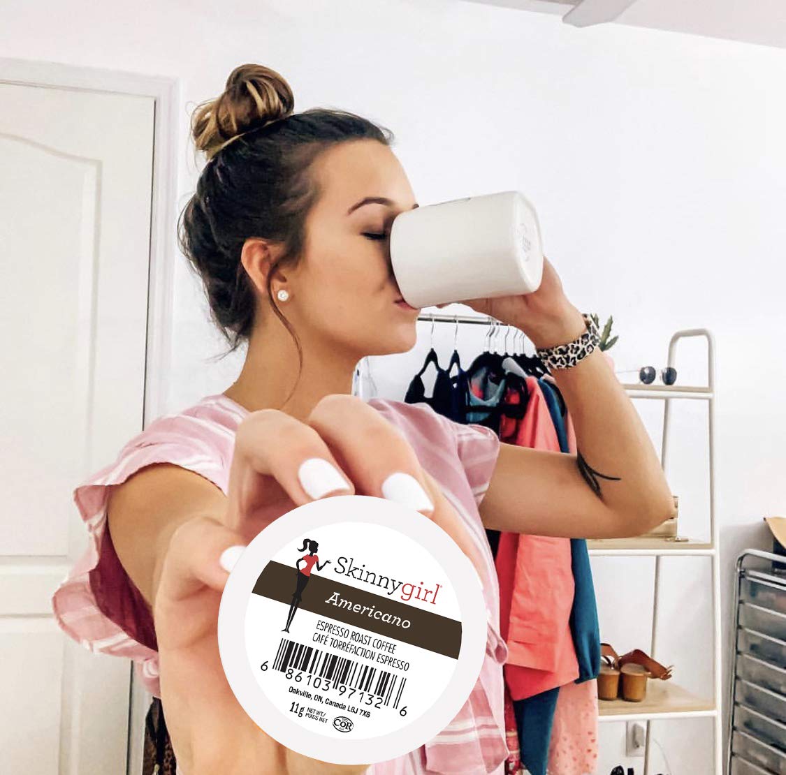 Skinny Girl Coffee Single Serve Cups for Keurig K Cup Brewer, Americano Bold Coffee 48 Count