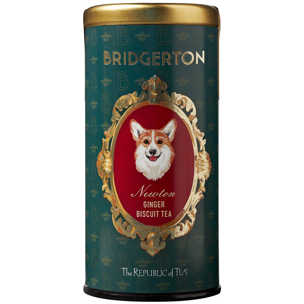 The Republic of Tea - Bridgerton Newton Ginger Biscuit Tea, 36 Tea Bags, Caffeine-Free