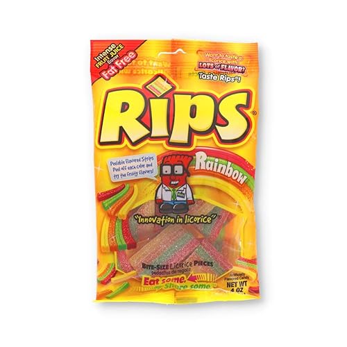 Rips, Peg Rainbow, Count 12 (4-oz) - Sugar Candy/Grab Varieties & Flavors