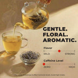 Gya Tea Co Lavender Herbal Tea Bags (100 Bags) - Caffeine Free Calming Pure Lavender Flowers For Relaxation & Wellness - Compostable, Resealable