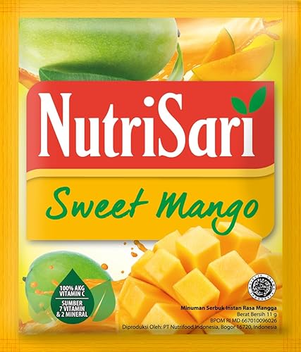 NutriSari Sweet Mango Instant Drink Powder 10-ct, 110 gram (pack of 2)