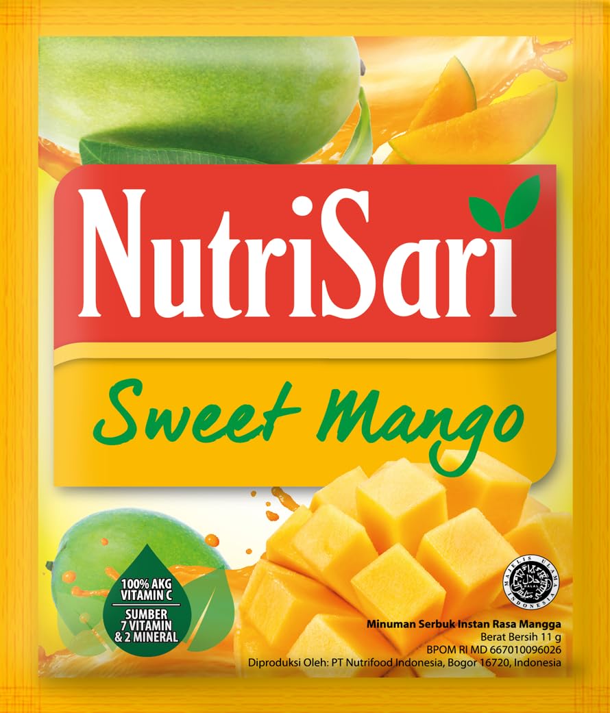 NutriSari Sweet Mango Instant Drink Powder 10-ct, 110 gram