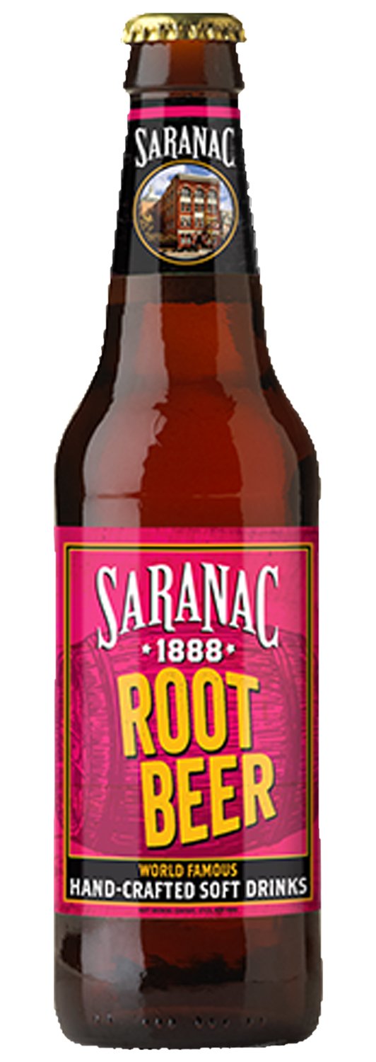 Saranac World Famous Hand-Crafted Root Beer, 12 fl oz (12 Glass Bottles)