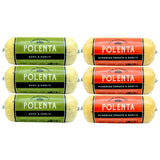 San Gennaro Italian Polenta Variety Pack, 6 Tubes (3 Sun-Dried Tomato & Garlic, 3 Basil and Garlic) | Crafted from Seasoned Yellow Corn | Gluten Free