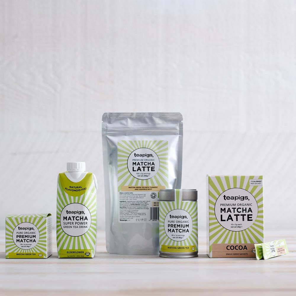 teapigs Organic Matcha Tea Tin, 80 Gram