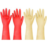 Yunaeduo Rubber Cleaning Gloves for Dishwashing - 4 Pairs Kitchen Gloves for Washing Dishes, Reusable Household Gloves for Bathroom, Gardening (Small