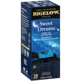 Bigelow Sweet Dreams Herbal Tea 28-Count Box (Pack of 1) Relaxing Blend of Chamomile & Mint Caffeine-Free Nighttime Herbal Tea in Individual
