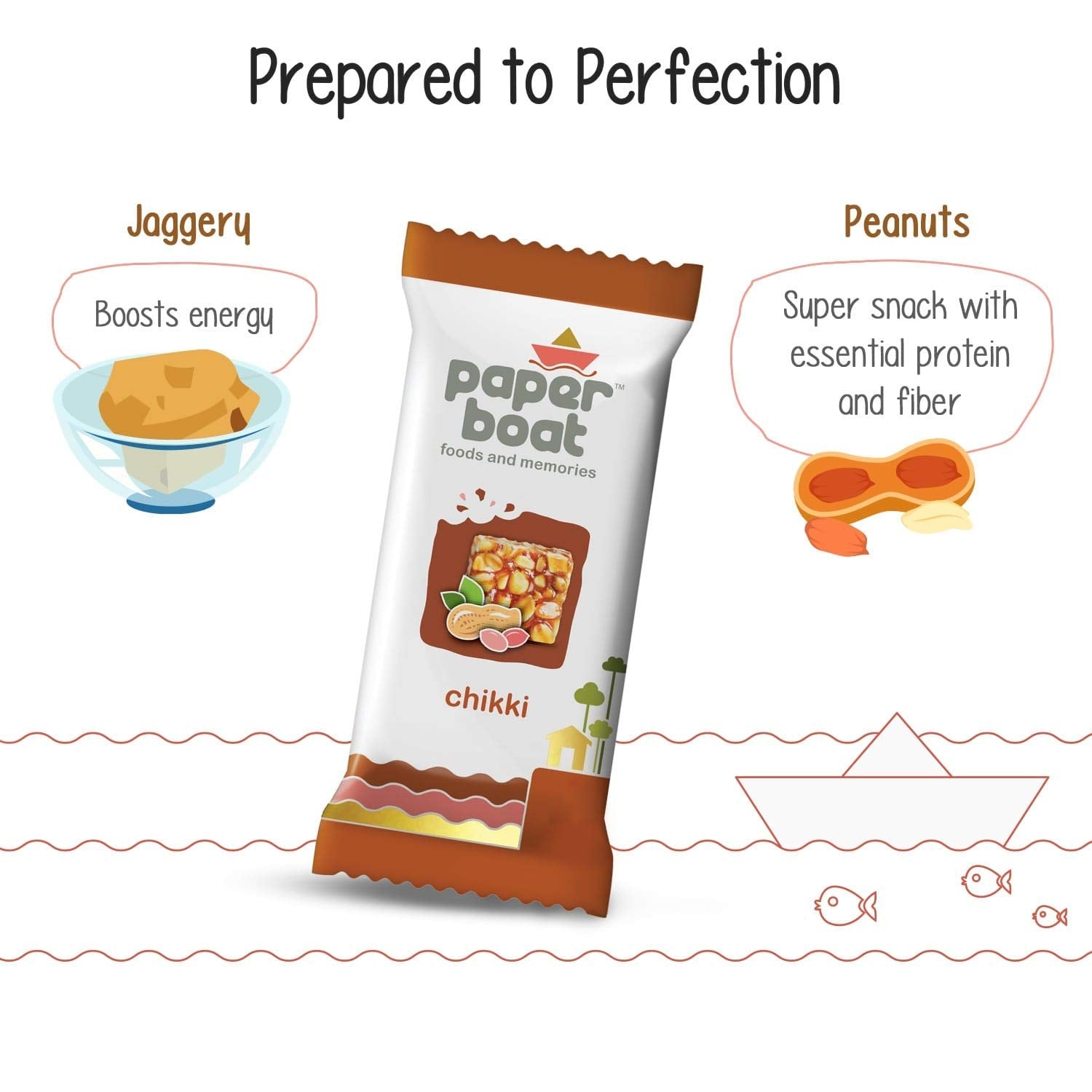 Paper Boat Chikki Jar, Peanut Bar, No Added Preservatives and Colours (50 Pieces, 16g Each)