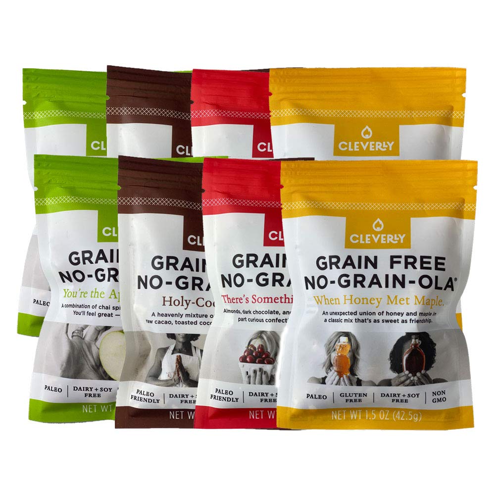 NO-GRAIN-OLA - Grain Free Granola | Paleo Friendly Healthy Snacks | Natural, Dairy Free, Soy Free, No Refined Sugars, Non GMO - Variety Pack (1.5oz