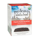 Two Leaves and a Bud Organic English Breakfast Tea Bags, Caffeinated Whole Leaf Black Tea in Pyramid Sachets, 15 Count (Pack of 1)