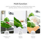 IUCGE Dishwashing gloves 2 Pairs for kitchen,Rubber cleaning gloves,Long dish gloves reuseable.(Small,Green)