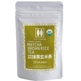 Organic Japanese Matcha Brown Rice Tea (Matcha Genmai-Cha) 10 Tea Bags by Tea Kitamura, Small Batch,
