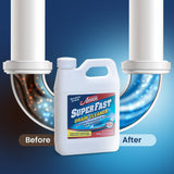 Professor Amos' Superfast Drain Cleaner Dissolve Hair, Grease, Food & Build Up Fast, 4-6 Applications Per Bottle