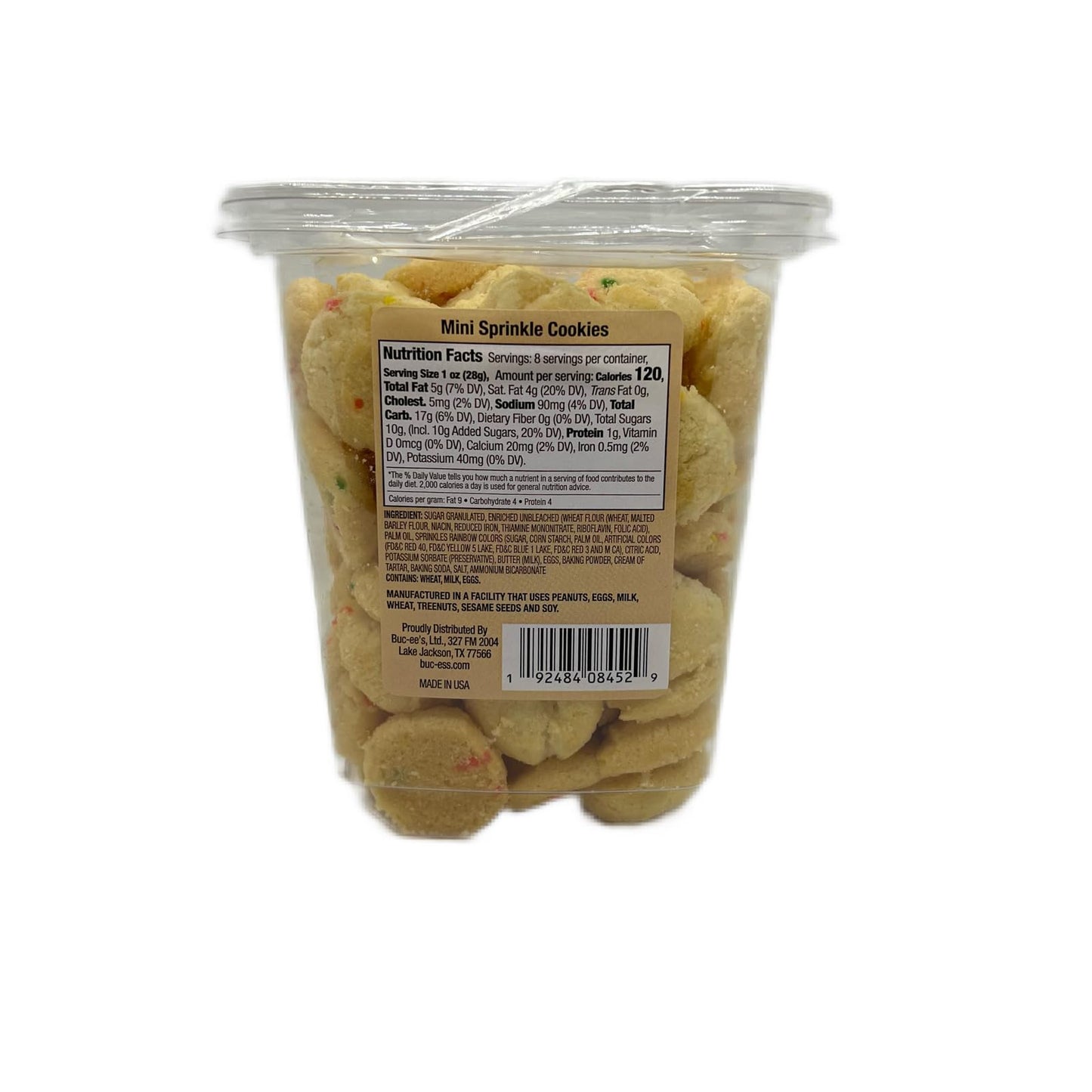 Buc-ee's Mini Cookies - Sprinkle - Cookie Treats Snacks