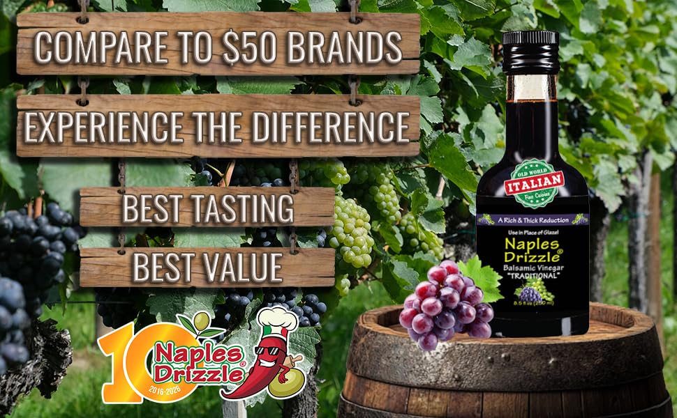 BORDEAUX CHERRY - Rich, Extra Thick Balsamic Vinegar REDUCTION, No Added Sugar or Thickeners, Better-Than-Glaze Balsamic Vinegar (Bordeaux Cherry)