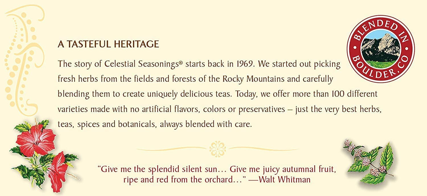 Celestial Seasonings Tea Caffeine Free Herbal Tea, Red Zinger 20 ea ( Packs of 6)