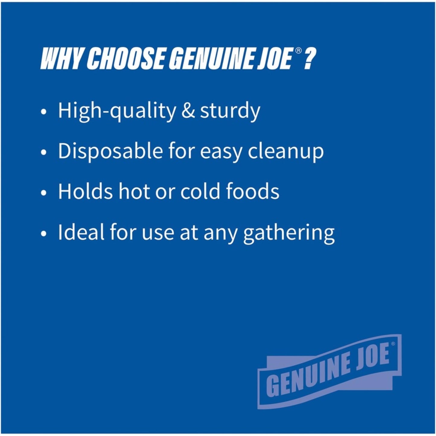 Genuine Joe Reusable Plastic Bowls