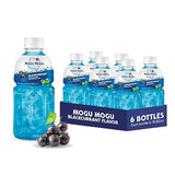 Mogu Mogu Blackcurrant Juice Drink with Nata de Coco - Bold Fruit Flavor with Chewy Coconut Jelly, 10.8oz Bottles (Pack of 6) - Fun-to-Drink, Juicy