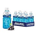 Mogu Mogu Blackcurrant Juice Drink with Nata de Coco - Bold Fruit Flavor with Chewy Coconut Jelly, 10.8oz Bottles (Pack of 6) - Fun-to-Drink, Juicy