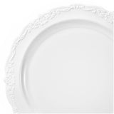 " OCCASIONS " 120 Plates Pack,(60 Guests) Vintage Wedding Party Disposable Plastic Plates Set -60 x 10'' Dinner + 60 x 7.5'' Salad/Dessert (Verona