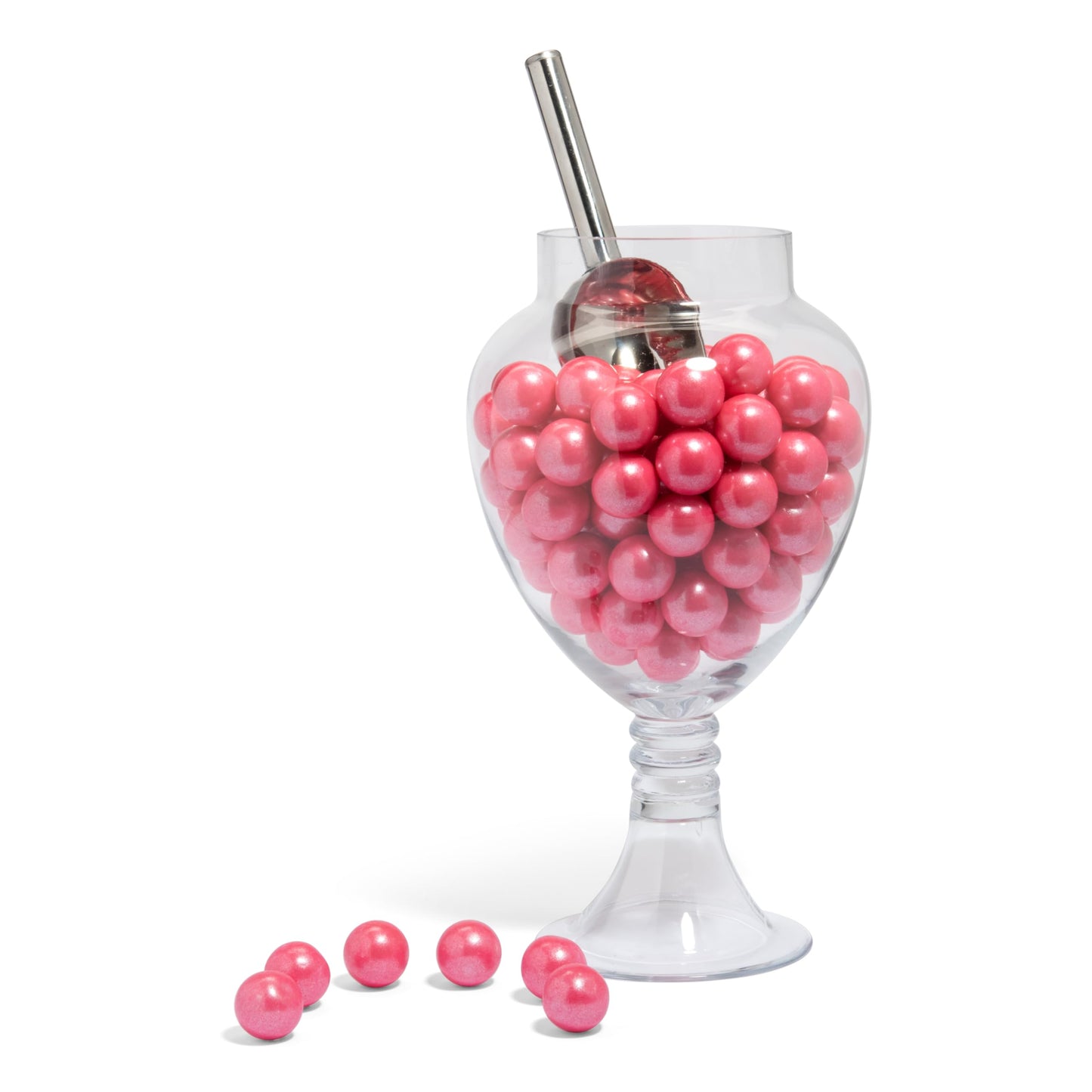 Candy Envy - Shimmer Pink Gumballs - 1 Inch - Approximately 113 Gumballs Per 2lb Bag - Bulk Pink Candy - North American Made & Kosher Certified