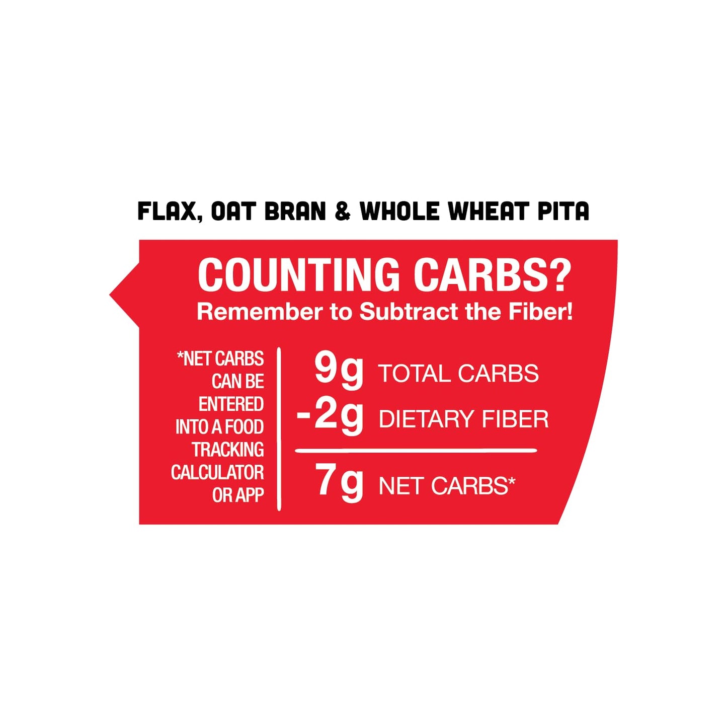 Flax Pita 3 Pack - Joseph's Pita Bread Value 3-Pack, Flax Oat Bran and Whole Wheat, 7g Carbs per Serving, Fresh Baked (6 per Pack, 18 Pitas Total)