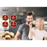 Dulcet Gift Baskets, Fresh Baked Holiday Bakery Rugelach fillings of chocolate chip, raspberry, Cinnamon and Apricot Gift Tin Assortment, Top Holiday