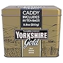 Yorkshire Tea, Gold, 80 Teabags, Gift Tin Caddy, Premium Blend, Rich, Smooth, and Satisfying, Classic British Breakfast Blend, Caffeinated, Enjoy Hot