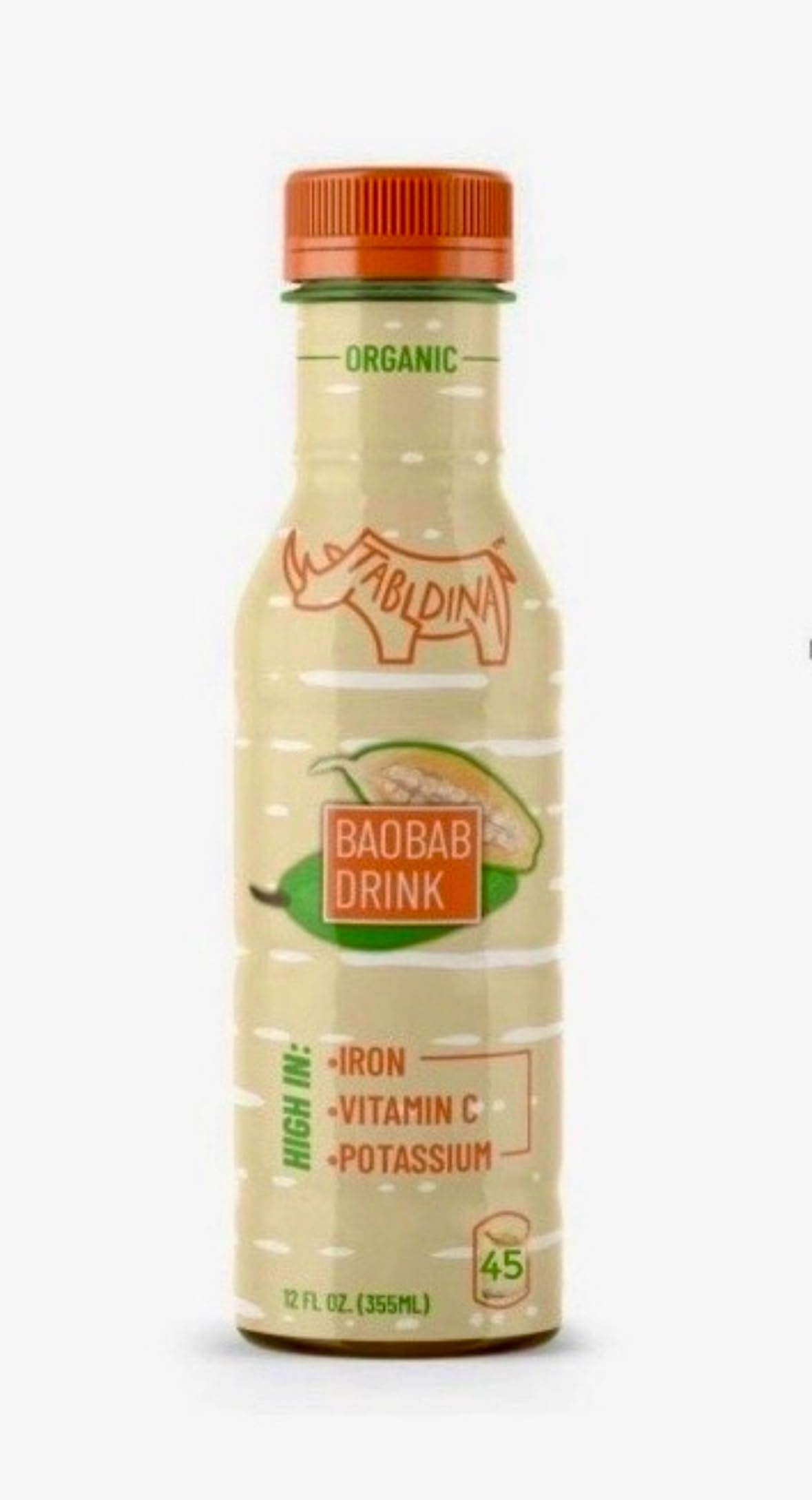 Baobab Drink Organic with Iron, Vitamin C and Potassium, 12 fl oz, 45 Calories