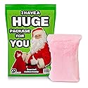 Huge Package Naughty Cotton Candy - Funny Candy for Women - Funny Santa Gag Gift for Christmas Lovers - Pink Strawberry Flavor - Stocking Stuffers