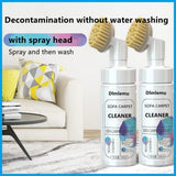 Dlmlemu 2 Pack Carpet Spot Cleaner, Sofa Spot Stain Remover, Free-wash Fabric Cleaner with Brush Head, for Sofas, Carpets, Curtains, Remove Oil