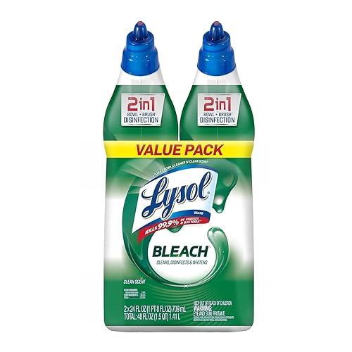 Lysol Complete Clean Toilet Bowl Cleaner with Bleach Value Pack, 2 Count