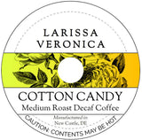 Cotton Candy Medium Roast Decaf Coffee (Single Serve K-Cup Pods) (Gourmet, Naturally Flavored, Whole Coffee Beans) (12 pods, ZIN: 572377)