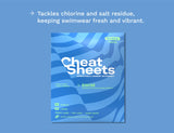 Cheat Sheets Laundry Detergent Sheets Swim Travel Packs Sea Spray - 10 Sheets (10 Loads) - Travel Friendly - Liquidless and Powderless - Eco-Friendly