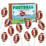 Football Candy Lollipops Bulk - Individually Wrapped Football Shaped Suckers - Sports Candy for Football Party Favors, Team Treats, Game Day Snacks