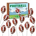 Football Candy Lollipops Bulk - Individually Wrapped Football Shaped Suckers - Sports Candy for Football Party Favors, Team Treats, Game Day Snacks