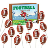 Football Candy Lollipops Bulk - Individually Wrapped Football Shaped Suckers - Sports Candy for Football Party Favors, Team Treats, Game Day Snacks