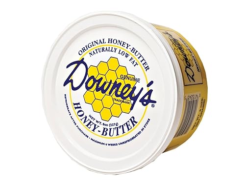 AmishTastes Downey's All-Natural Original Honey Butter, Favorite Amish Food, 8 Oz. (Pack of 2)