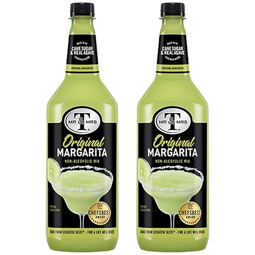 Mr & Mrs T Lime Margarita Mix, 1L Bottle - Premium Cocktail Mixer, Ready to Use